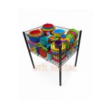 Stil Metal 60x80 cm Siyah Profil Ayaklı Tel Havuz, Market, Mağaza, Eko Promosyon Sepeti
