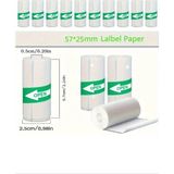 Stil Tasarım 10 Adet Beyaz Mini Termal Yazıcı Rulosu Yapışkanlı Kağıt Yüksek Kalite (Sticker)