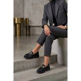 Stilbagshoes Agatha Ithal Toka Detaylı Leofer Kadın Ayakkabı Siyah