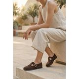 Stilbagshoes Josefina Yan Toka Detaylı Kadın Günlük Ayakkabı Kahve