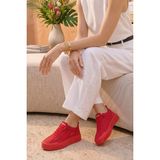 Stilbagshoes Lastik Bağcık Detaylı Comfort Kadın Spor Ayakkabı 2026SBSY0004 Kırmızı