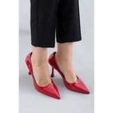 Stilbagshoes Lilia Stiletto Kadın Topuklu Ayakkabı Rugan Kırmızı