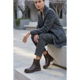 Stilbagshoes ROSALİNDA YAN LASTİK DETAYLI HAKİKİ DERİ KADIN BOT KAHVE