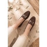 Stilbagshoes Wendi Ithal Toka Detaylı Kadın Günlük Ayakkabı Kahve