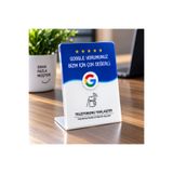 StilCreative NFC Google Yorum Standı 3 mm Pleksi UV Baskı | Telefonla Temassız Yorum Kartı