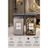 Stile Cucina 2'li Tablet Deterjan 3200 ml ve Toz Deterjan 3200 ml Saklama Kutusu Kabı Deterjanlık Antrasit