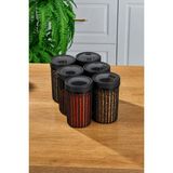 Stile Cucina 6'lı Linea Yuvarlak Saklama Kabı 1,1 Litre Antrasit - 1,1 lt
