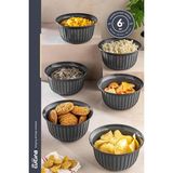 Stile Cucina Linea 6lı Pratik Çerezlik Antrasit 500 Ml