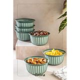 Stile Cucina Linea Plastik Çerezlik Seti, Gri, 500 ml, 6 Adet, Dayanıklı Gıda Sınıfı Malzeme (Yeşil)