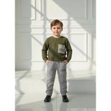 Stilera Erkek Çocuk Rahat Kesim Günlük ve Bayramlık Sweatshirt Pantolon Alt Üst 2'li Takım 3-6 Yaş - Yeşil