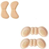 Stiletto,Kundura Ayakkabı Arkası Aşınma, Topuk Vurma Önleyici, 3-4 mm Ayakkabıda ki Boşluğu Alma-Küçültme Pedleri (1 Çift, 3 mm Krem+ 1 Çift,4 mm Krem)