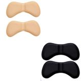 Stiletto,Kundura Ayakkabı Arkası Aşınma, Topuk Vurma Önleyici, 3-4 mm Ayakkabıda ki Boşluğu Alma-Küçültme Pedleri (1 Çift 4 mm Siyah +1 Çift 4 mm Krem)