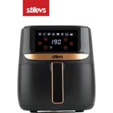 Stilevs Sağlıklı Pişirme Airfryer, Siyah & Bakır Renk, Hızlı ve Pratik Kullanım - Ahşap