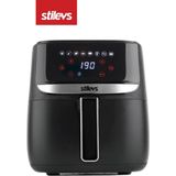 Stilevs Siyah ve Gümüş Renkli Yüksek Performanslı Hava Fritözü - Ahşap