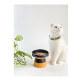 stilinbu Seramik Kedi ve Kopek Mama Su Kabı (Sarı-Siyah)
