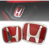Stilix Garage Honda Civic Fb7 Panjur Ve Bagaj Logosu Arması Kırmızı Takım 2 li 2012-2015