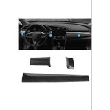 STİLİX GARAGE Honda Civic Fc5 2016-2021 Uyumlu Karbon Torpido Göğüs Kaplama 3 Parça