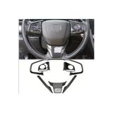 STİLİX GARAGE Honda Civic FC5 FK7 Karbon Fiber Direksiyon Düğmesi Kaplama 2016-2020 6 PARÇA