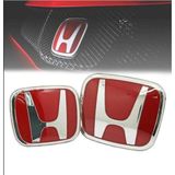 Stilix Garage Honda Civic Fd6 Uyumlu 2006-2012 Ön Panjur Arka Bagaj Kırmızı Logo İTHAL ÜRÜNDÜR