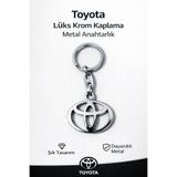 STİLİX GARAGE Toyota Logolu Krom Kaplama Oto Anahtarlığı Şık Hediyelik Araç Aksesuar 1 ADET