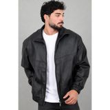 Stilkombin Oversize Dik Yaka Desenli Suni Deri Mont KMD 881_50529