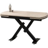 Still Sidon Desen Siyah Metal Mir Ayak Açılır 130X80 Masa (Açılımış Ölçüsü 182X80) - 130 X 80
