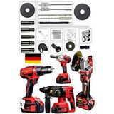 stilmax 20AHX 4'lü x3 Akülü Süper Profesyonel Matkap Seti | Vidalama + Somun Sökme + Kırıcı + Taşlama