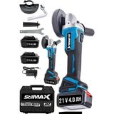 Stilmax 21V 4 Ah Brushless Motor Turbo Şarjlı Metal Başlık Çift Akülü Spiral Taşlama Metal Kesme 125MM - 21 V