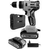 Stilmax 24V 5AH Profesyonel Multi Kömürsüz Gri Seri Motor Çift Akülü Şarjlı Vidalama Matkap Seti