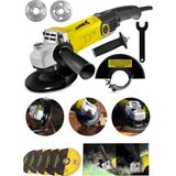 Stilmax 3500W 6 Kademe Devir Ayarlı Spiral Taşlama Makinesi Avuç Içi Taşlama 125 Mm 5 Ad Taş Hediyeli