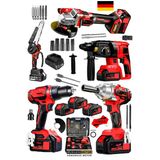 Stilmax 5 Makine Süper Seri X3 Akülü 40V 10Ah Dal Budama Kırıcı Delici Çelik Matkap Taşlama Somun