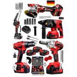 Stilmax 5 Makine Süper Seri X3 Akülü 40V 10AH Kömürsüz Dal Budama Kırıcı Delici Çelik Matkap Taşlama Somun