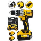 Stilmax 58 V 8 Ah Çift Metal Şanzuman Çift Samsung Akülü Darbeli Şarjlı Matkap Vidalama + 30 Parça Usta Seti