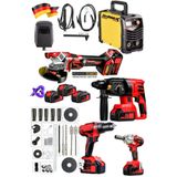 stilmax 5IN1 5'li 10Pil 21V Profesyonel Set 200A İnvertör Kaynak Şarjlı Matkap Somun Sıkma Kırıcı Taşlama