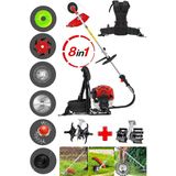 stilmax Full Set 8 Başlıklı Arazi Seti Benzinli Sırt Tipi Tırpan Ot Çalı Çim Kenar Biçme Tırpanı Çapalama