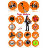 Stilmax Full Turbo Arazi Setli 20HPX Benzinli Sırt Tırpan Toprak Eşeleme Akrobat Çapalama + Zeytin Sallama