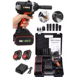 Stılmax Germany Komursuz Cift Vuruslu 58V 10A Cift Akulu Darbeli Somun Sokme Bijon Matkap Seti 520Nm