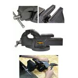 Stilmax Germany Pro 125Mm 5" Sabit Tabanlı Özel Alaşım Paslanmaz Çelik Sabit Tezgah Masa Mengenesi Örslü