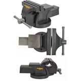 stilmax Germany Pro 150mm 6" Sabit Tabanlı Özel Alaşım Paslanmaz Çelik Sabit Tezgah Masa Mengenesi Örslü
