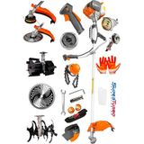 Stilmax Germany Superturbo 20 Hpx Yan Tipi Benzinli Motorlu Ot Çalı Tırpanı + Toprak Eşeleme + Akrobat Çapa
