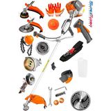 STILMAX Germany Superturbo 20hpx Yan Tipi Benzinli Motorlu Ot Çalı Tırpanı + Canavar Başlık Misina Kafası