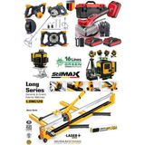 Stilmax Seramik Süper4 Series- 16 Çizgi Satır Lazer Hizalama-Akülü VANTUZ-120MM Seramik Fayans Kesme-Mikser - Ahşap