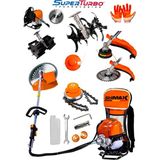 STILMAX Superturbo Arazi Seti 20hpx Sırt Tipi Tırpan Ot Biçme + 2'li Toprak Eşeleme + Akrobat Çapalama Seti