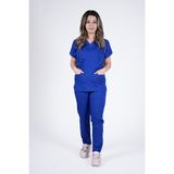 Stilmed Üniforma Saks Mavi Hemşire ve Doktor Forması Scrubs Takımı Likralı Alt Üst Üniforma Unisex Yarasa Kol