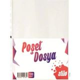 Stilo 100 Adet Şeffaf Poşet Dosya Eco Plastik Renkli Kullanım İçin Pratik Çözüm - -