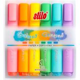 Stilo 6' Lı Fosforlu Kalem - 1 Adet - Çok Renkli