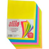Stilo A4 Renkli Fotokopi Kağıdı 100 'lü 80 Gram Karışık Renkler - Çok Renkli