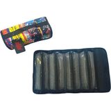 Stilo Kumaş Dörtlü Kalem Çantası Desenli ( Desen-1) - Renkli - 25*10
