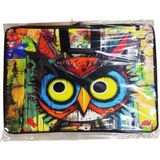 Stilo Kumaş Resim & Proje Çantası (35X50) Desenli (35*50) ( Ungary Owl ) - Çok Renkli - Proje Resim Çantası