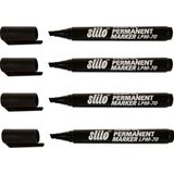 Stilo Permanent Kalem Kesik Uç Siyah ( 4 Adet ) - Permanent Markör